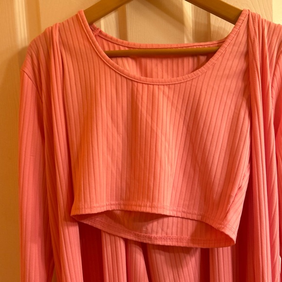 3 piece pantsuit with floor length duster - Picture 2 of 7